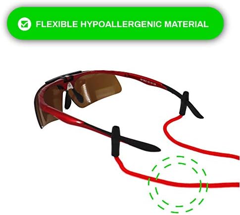 ראיית ספורט ראיית משקפי משקפיים 4 חבילה עם 3 חורים רצועות, משקפי חוט מיתר