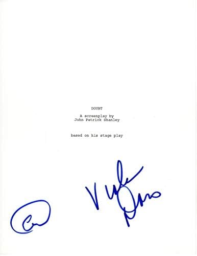 איימי אדמס ויולה דייוויס חתימה חתומה על חתימה - תסריט סרטים בספק - מריל סטריפ, פיליפ סימור הופמן, ג'ון פטריק