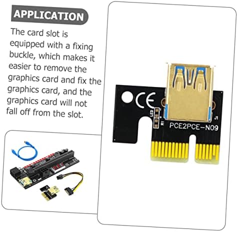 Solustre 1 הגדר PCI-E Riser Card מתאם מחשב PCI- E 1X עד 16X מאריך PCIE RISER PCIE מאריך PCI-E כרייה RISER