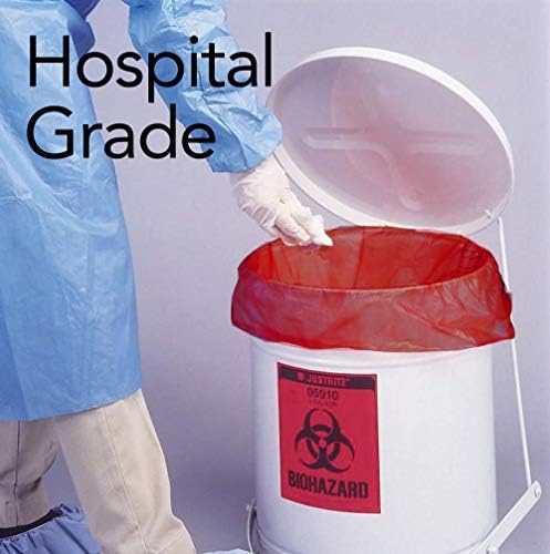 רסיליה רפואית - שקיות סיכון ביולוגי-פינוי פסולת מסוכנת, עומד בתקני דוט אסטם לשימוש בבית חולים, אדום, 40-45