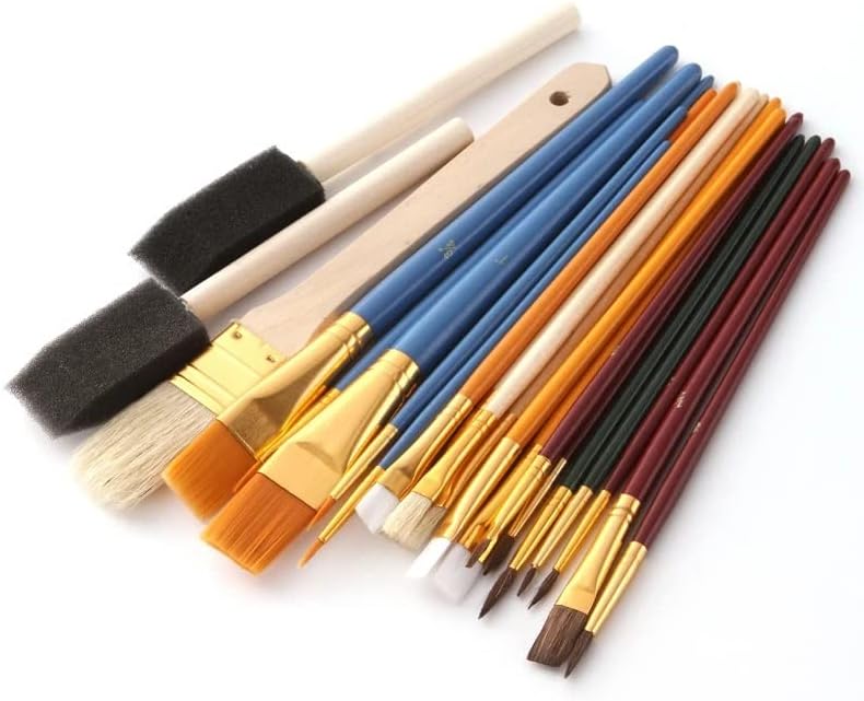 Lhllhl מברשות צבע שיער ניילון מקצועי עט שמן צבעי מים ציור ציור מברשת עטים