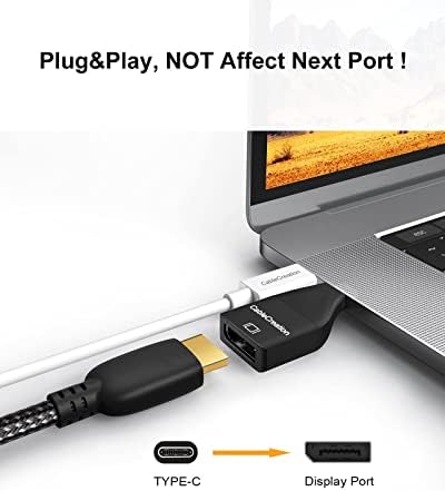 Cablecreation mini-size USB C למתאם DisplayPort 4K@60Hz צרור עם USB סוג C ל- HDMI ממיר 4K@60Hz HDR