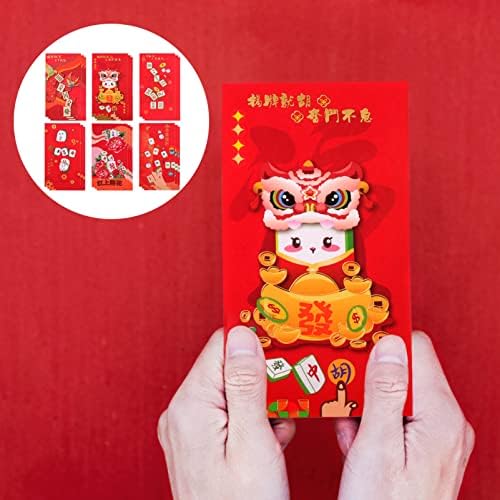 18 יחידות סיני חדש שנה אדום מעטפות סיני אדום כיסים אדום סיני כסף מעטפות הונג באו מזל כסף מתנה מעטפות עבור