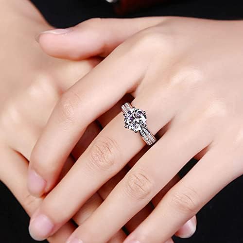 אופנה זירקוניה בלינג בלינג רטרו טבעת טבעת נישואין טבעת נישואין מתכווננת