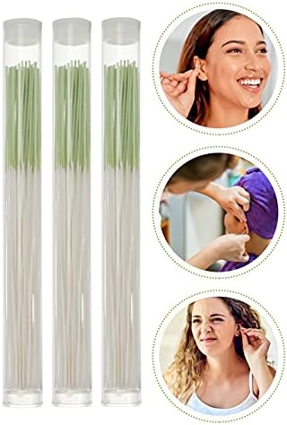 Beavorty 180 PCS חור אוזניים עגילי חוט חוט נקייה יותר ניקוי עגילי טיפול נוקב יותר מנקים ערכת הסרת אוזניים נוקבת יותר