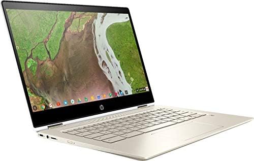 HP 14 2-in-1 להמרה מסך מגע Chromebook בלבן/זהב אינטל Core I3-8130U עד 3.4 ג'יגה הרץ RAM 64GB EMMC 14 אינץ