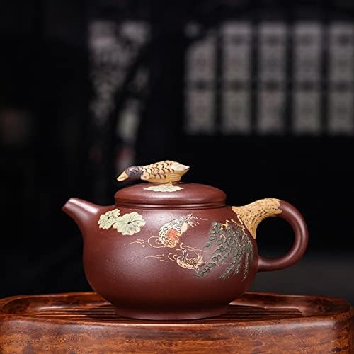 Wionc בוץ סגול מים צפים מנדרין סיר ברווז זישה קומקום תה סיר בעבודת יד Kung-Fu תוכי תה סגול כלי שתייה עבור puer