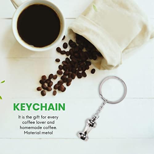 Hanfairs 5 יחידות Barista קפה קפה מחזיק מפתחות מפתח אספרסו פורטאפילטר מוקה קנקן מפתחות קפה ניידים מתנה מתנה