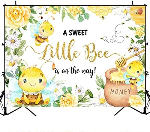 אווזאנו מתוק קטן דבורה הוא בדרך רקע חלת דבש דבורת תינוק מקלחת רקע צהוב פרח מתוק כמו יכול דבורה תינוק מקלחת מסיבת קישוטי