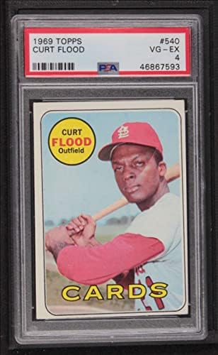 1969 Topps 540 Curt Flood St. Louis Cardinals PSA PSA 4.00 קרדינלים