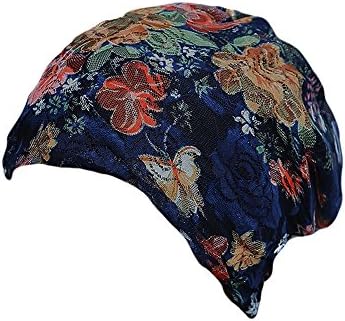 נשים של רפוי כפת כובע בציר פרח הדפסת הכימותרפיה כובעי למתוח בארה 'ב בימס רופף קומפי גולגולת כובעי בארה' ב