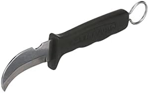 כלי קליין 1570-3 סכין מקצועית של להב קבוע עם להב וו פלדה 3 אינץ ', הסכין הטובה ביותר לעור כבלים