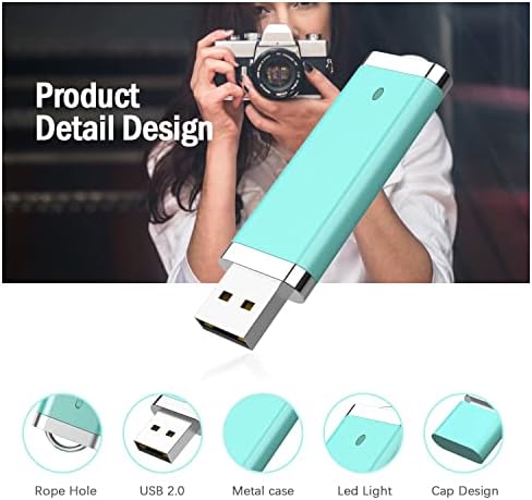 Sanfeya 5 Pack 32GB כונני פלאש USB 2.0, מקלות זיכרון קפיצה רב -צבעונית, כונני אצבע בתפזורת כונני מקלות USB כונני עט,