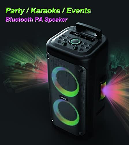 מערכת רמקולים עם מיקרופון אלחוטי תאורת לד למשחק אירועים למסיבה מ יו אס בי אס די נייד עם גלגלים בהנדה פא3-2
