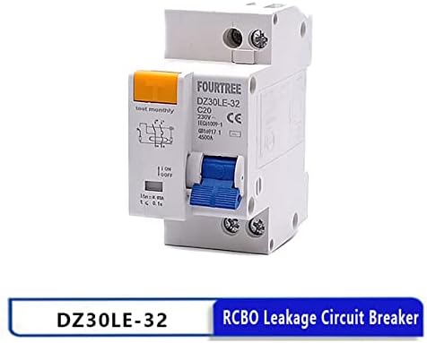 Tintag DZ30L DPNL 230V 1P+N מפסק זרם שיורי עם מגן דליפה נוכחי-זרם קצר RCBO MCB 6-32A הדפסת לייזר